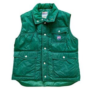 Vintage Sigallo Green Ski Puffer Vest Men's Size Medium CLEAN!